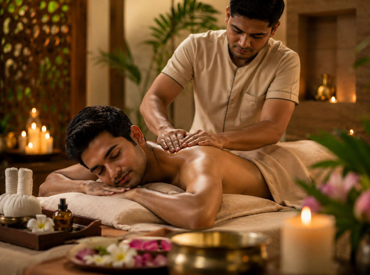 Spa Therapist Working